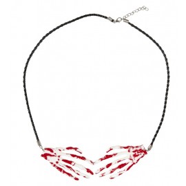 Collier Mains Sanglantes de Squelette