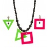 Set de Collier et Pendants d'Oreilles Fluorescents