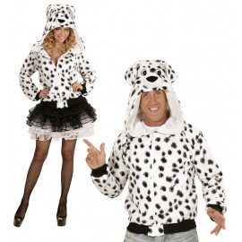 Pull à Capuche Zippé de Dalmatien pour Adulte