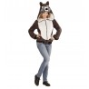 Pull à Capuche Zippé de Loup pour Adulte