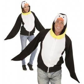 Pull à Capuche Zippé de Pingouin pour Adulte