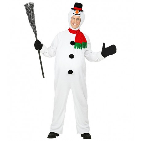 Déguisement de Bonhomme de Neige en Peluche pour Adulte