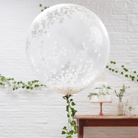 Ballon de Confettis Géant Blanc 90 cm Ballon de Confettis Géant Blanc 90 cm