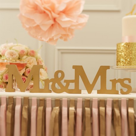 Lettres pour Mariages en Bois Mr & Mrs