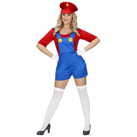 Déguisement de Plombier Mario pour Femme