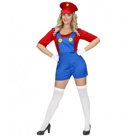 Déguisement de Plombier Mario pour Femme
