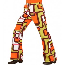 Pantalon Homme Géométrique des Années 70