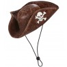 Mini Tricorne de Pirate en Simili Cuir