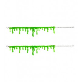 Lot de 2 Bracelets Gouttes de Bave Verte