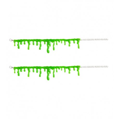 Lot de 2 Bracelets Gouttes de Bave Verte