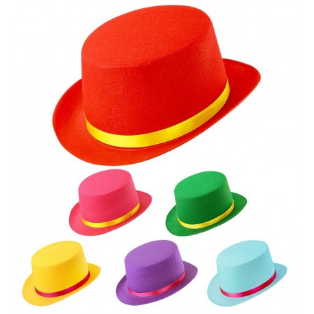 Chapeau Cylindre de Couleurs Assorties