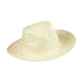 Chapeau de Cow-boy en Paille Blanc