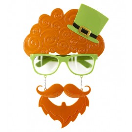 Lunettes Fête de la Saint-Patrick avec Moustache et Barbiche