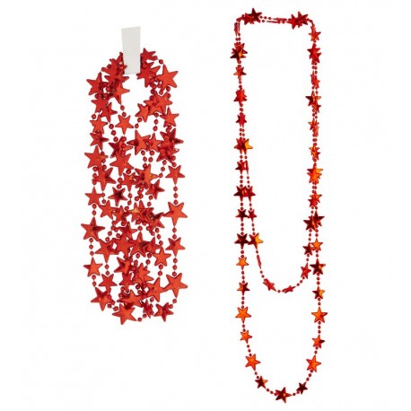 Collier Étoiles Rouges Métalliques