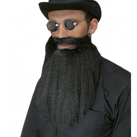 Barbe et Moustache Noires avec Lèvres