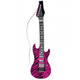 Guitare Zèbre Rose Gonflable 105 cm
