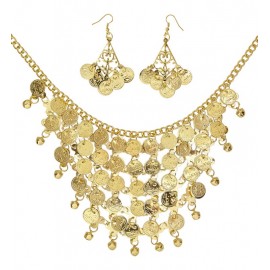 Boucles d'Oreilles et Collier en Pièces d'Or