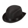 Chapeau Melon en Satin Noir