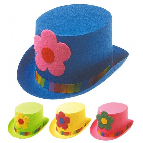 Chapeau Haut-de-Forme avec Maxi Fleur