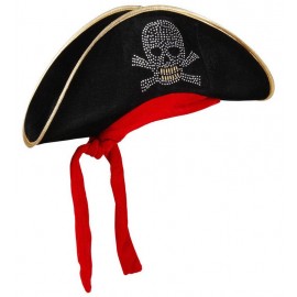 Chapeau de Pirate avec Bandana Rouge