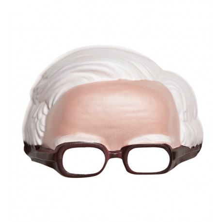 Masque sans Menton avec Cheveux et Lunettes