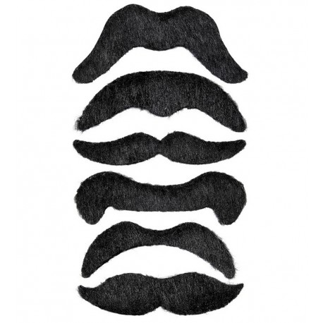 Set de 6 Moustaches de Pirate