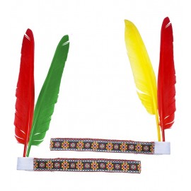 Bandeau d'Indien avec 2 Plumes