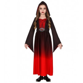 Déguisement de femme gothique rouge pour enfants