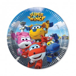 8 Assiettes Super Wings 18 cm 8 Assiettes Super Wings 18 cm