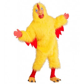 Déguisement de Poulet en Peluche Jaune pour Adulte