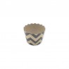 12 Caissettes pour Cupcake en Kraft Chevron