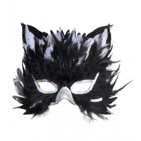 Masque de Chat avec Plumes