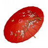 Parapluie Oriental en Papier de Riz Rouge