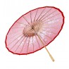 Parapluie Oriental en Papier de Riz Rouge