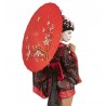 Parapluie Oriental en Papier de Riz Rouge