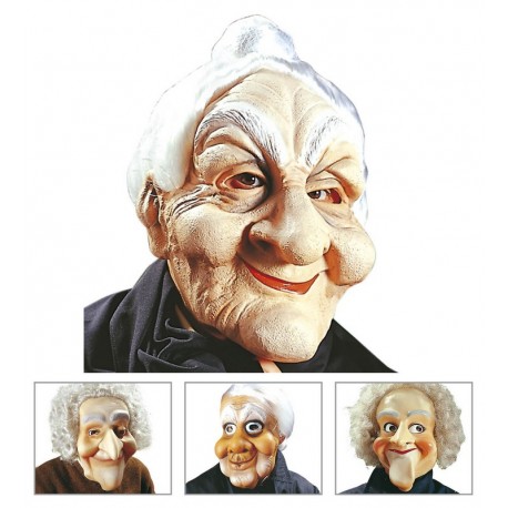 Masque de Vieil Homme ou de Vieille Femme avec Perruque