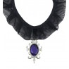 Collier gothique avec pierre violette