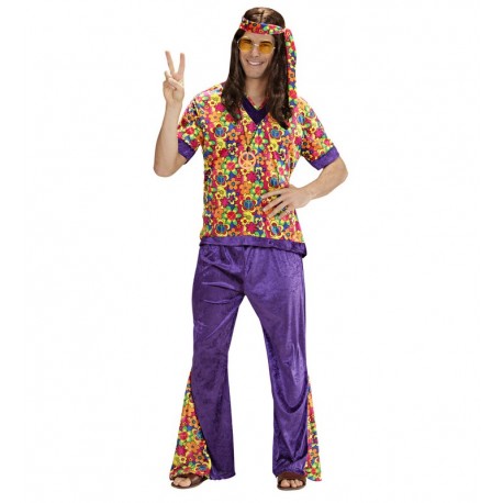 Déguisement de garçon fleuri hippie