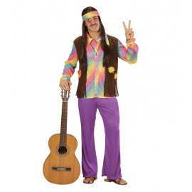 Déguisement pour hommes Hippie Arc en Ciel