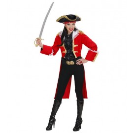 Déguisement Capitaine Pirate Rouge Femme