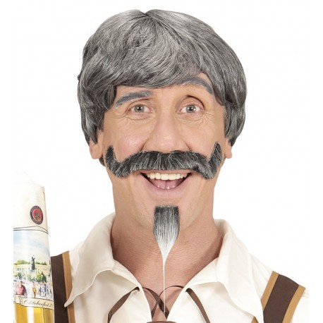 Perruque Bavaroise avec Moustaches et Barbiche