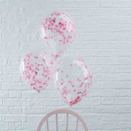 5 Ballons avec Confettis 30 cm