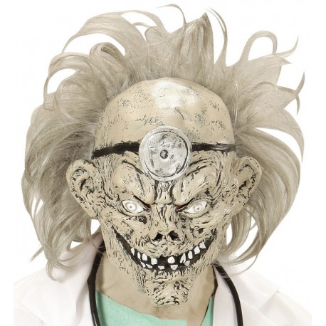 Masque 3/4 avec Perruque Docteur Zombie