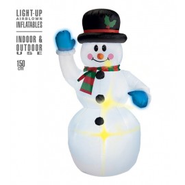 Bonhomme de neige gonflable HH lumineux 150 cm