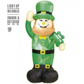 Lutin de la Saint-Patrick Gonflable Lumineux avec Ventilateur