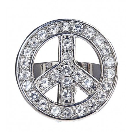 Bague en Strass Peace and Love