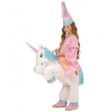 Costume de Licorne Gonflable avec Éventail