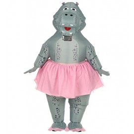 Déguisement de Ballerine Hippopotame Gonflable avec Ventilateur