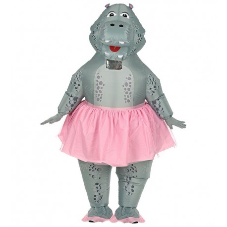 Déguisement de Ballerine Hippopotame Gonflable avec Ventilateur