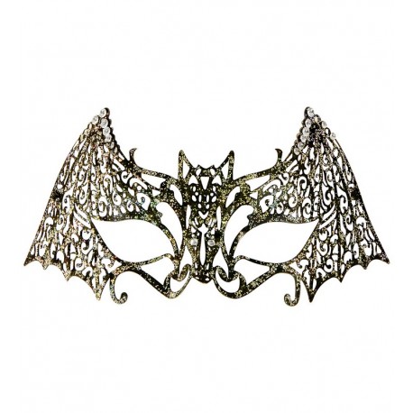 Masque de chauve-souris en métal pailleté